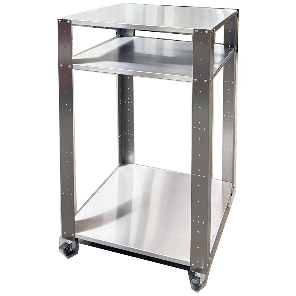Gast Pizzaofen Tisch fahrbar 60x60x107cm