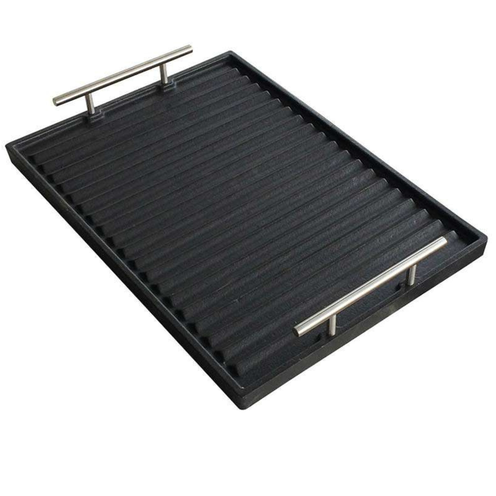 Lunaway Gusseisen Grillplatte 42 x 30 cm emailliert #BBQ_ONDULATA4330_SB