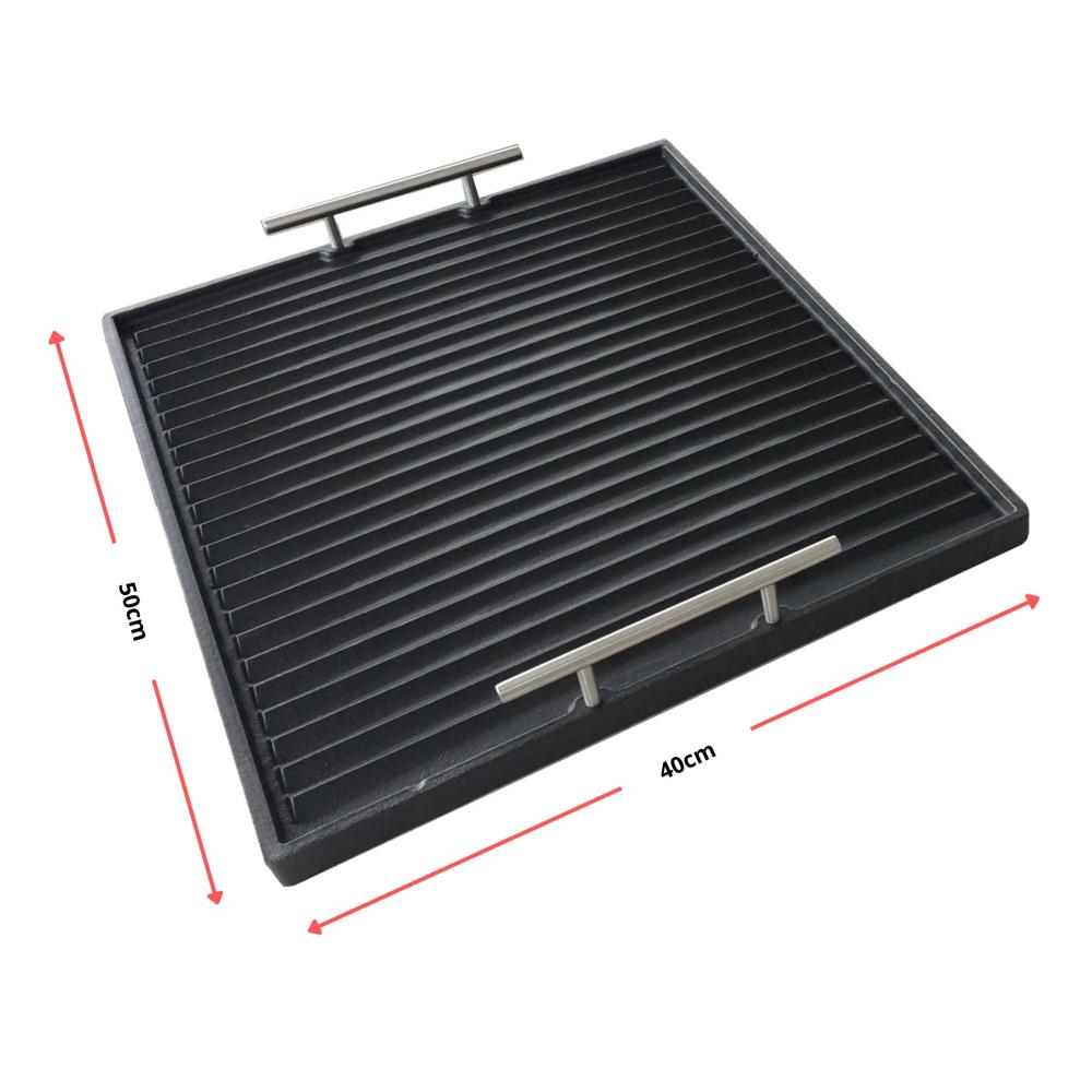 Lunaway Gusseisen Grillplatte 50 x 40 cm emailliert #BBQ_ONDULATA5040_SB