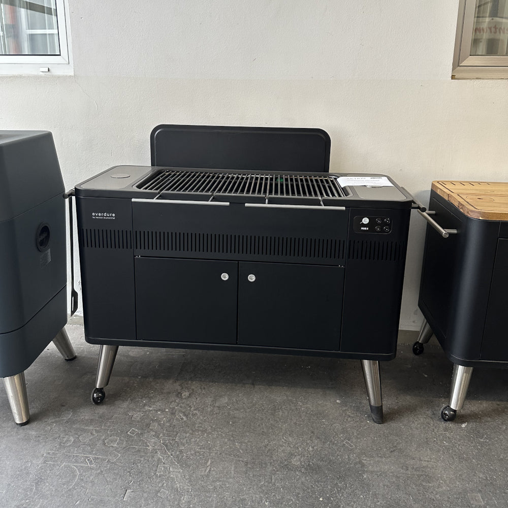 Ausstellung gebraucht Everdure ehb Grill HUB II Holzkohlegrill mit elektrischem Anzünder