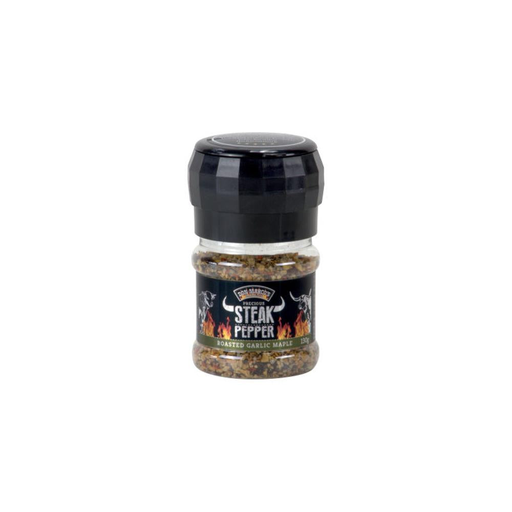 Don Marco’s Steak Pepper – Roasted Garlic Maple, 130g Deckelmühle