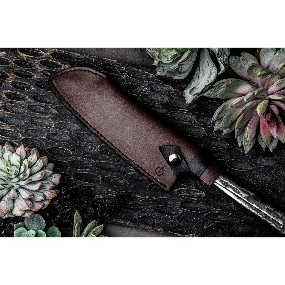Forged Essentials Lederhülle für Santokumesser 18cm
