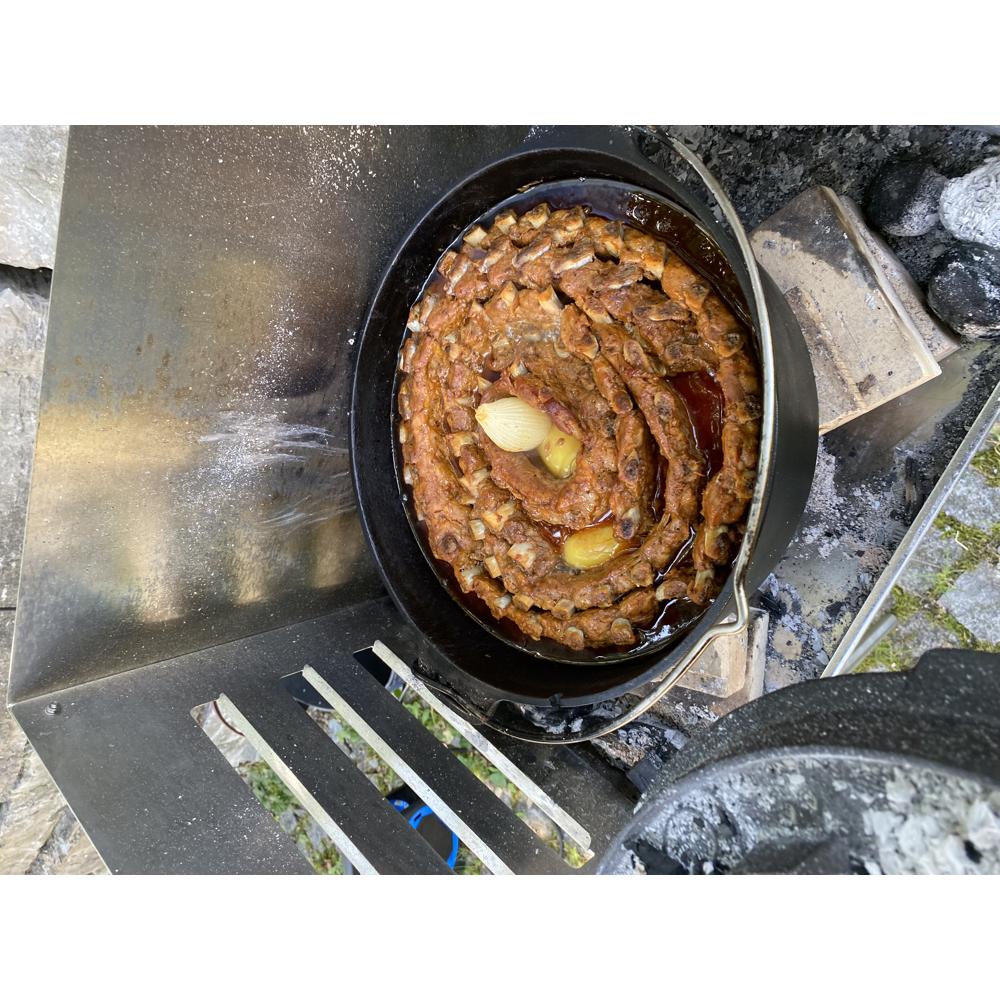 Gast Grill- und Feuertisch aus Edelstahl 49 x 35 cm