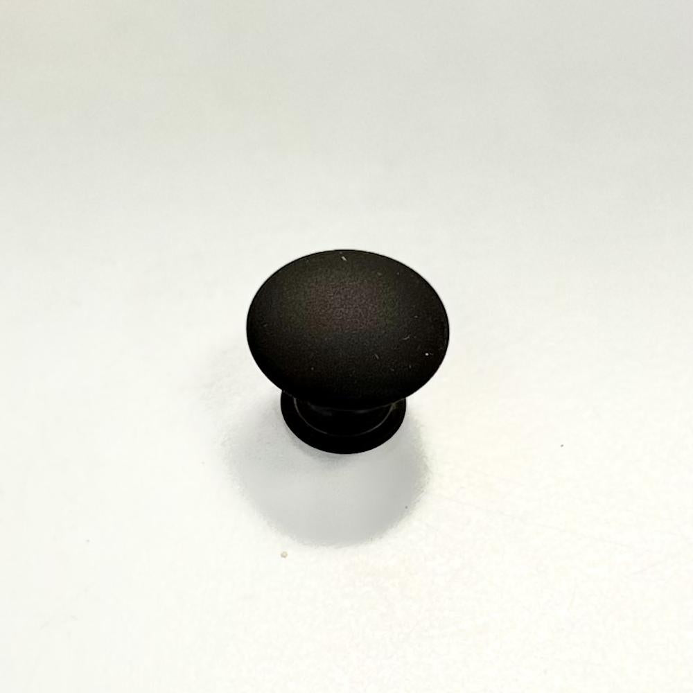 Gast Putztürknopf flach DM 25mm, M4 - Chrom schwarz matt