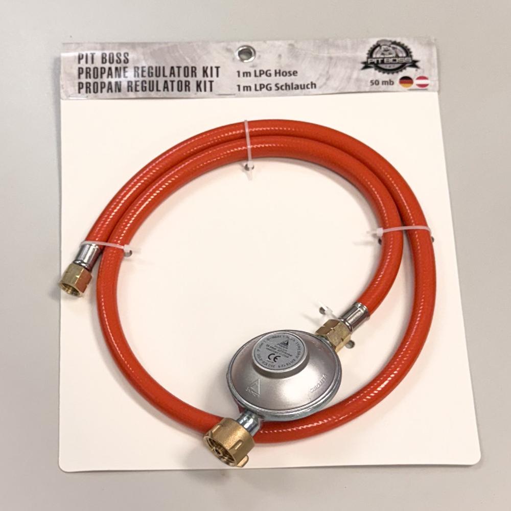 PitBoss Gas-Druckregler Kit AT/DE 50mbar + 1m Schlauch #20757