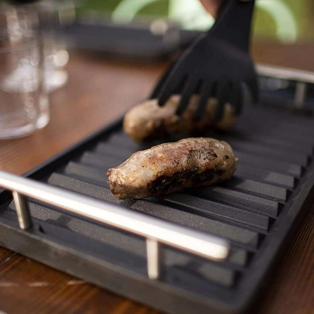 Lunaway Gusseisen Grillplatte 50 x 40 cm emailliert #BBQ_ONDULATA5040_SB