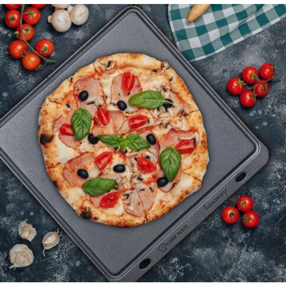 Lunaway Gusseisen Platte glatt 40 x 40 cm emailliert #BBQ_COOK4040_SB