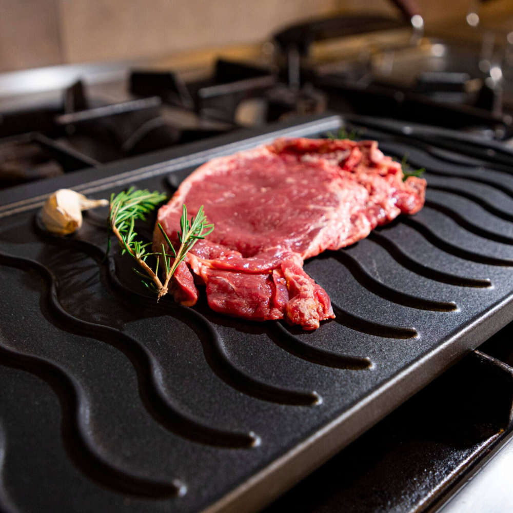 Lunaway Gusseisen Wendeplatte 35 x 25 cm emailliert #BBQ_REVERSE2525_SB