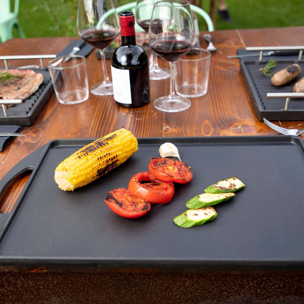 Lunaway Gusseisen Wendeplatte 55 x 30 cm emailliert #BBQ_REVERSE4530_SB