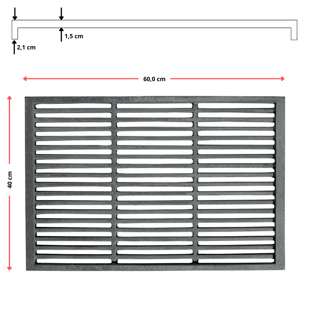 Lunaway Gussrost 60x40x2 cm #GA600400